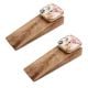 2 Pieces Rose Ceramic Door Cabinet Ceramic Wooden Door Stopper